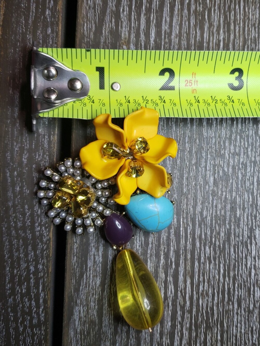 Statement Floral Drop Earrings - Picture 5 of 5